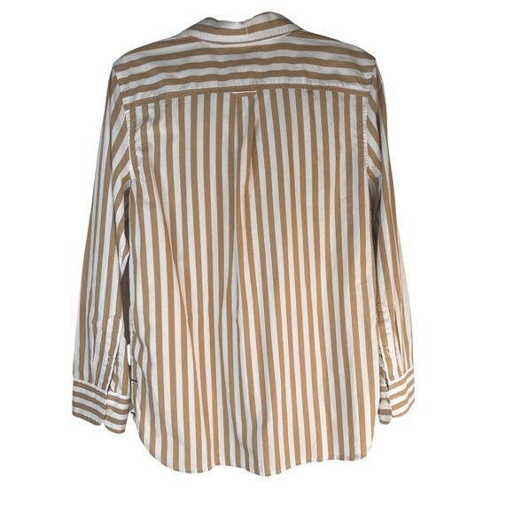 J.Crew Womens Size 4 Classic Fit Striped Button-Up Shirt Long Sleeve - Picture 2 of 15